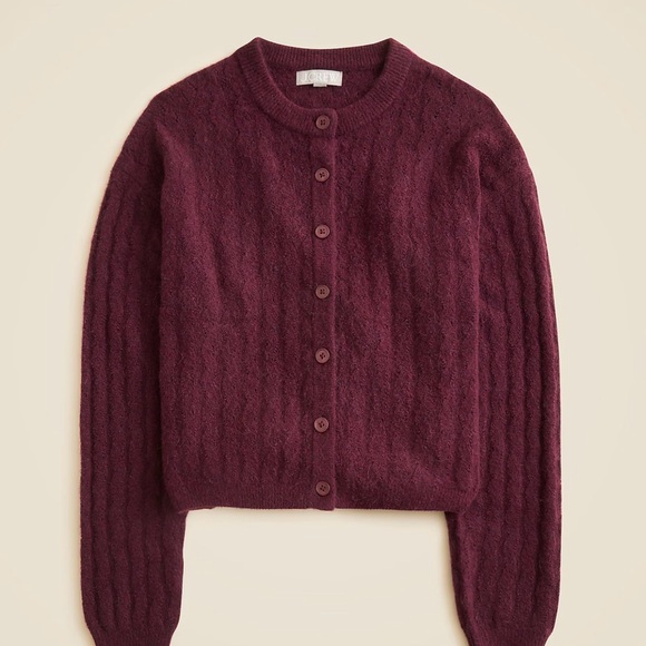 J. Crew Sweaters - J. Crew Supersoft Pointelle Bubble-hem Cardigan